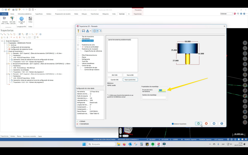 Add-on Longitud de Herramientas para Mastercam – Medición Automática y Comentarios en Postprocesado