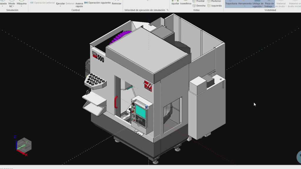 Simulación MachSim Haas UMC 500 para Mastercam – Modelo 5 Ejes de Alta Precisión
